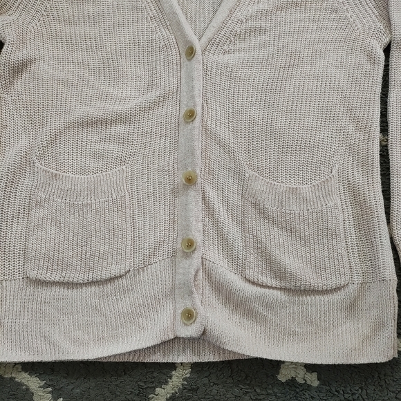 J crew relaxed cotton linen cardigan sweater - Picture 4 of 10